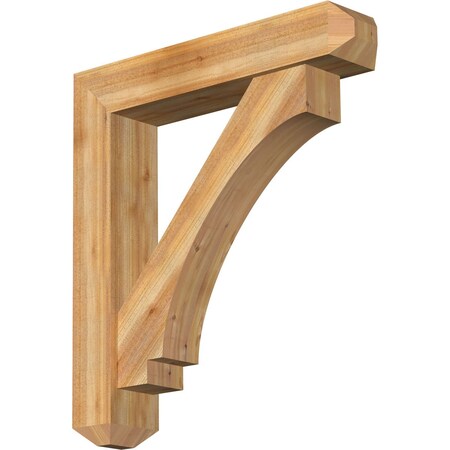 Ekena Millwork Imperial Craftsman Rough Sawn Bracket w/ Offset Brace, Western Red Cedar, 8"W x 40"D x 44"H BKT0806X40X44IMP04RWR
